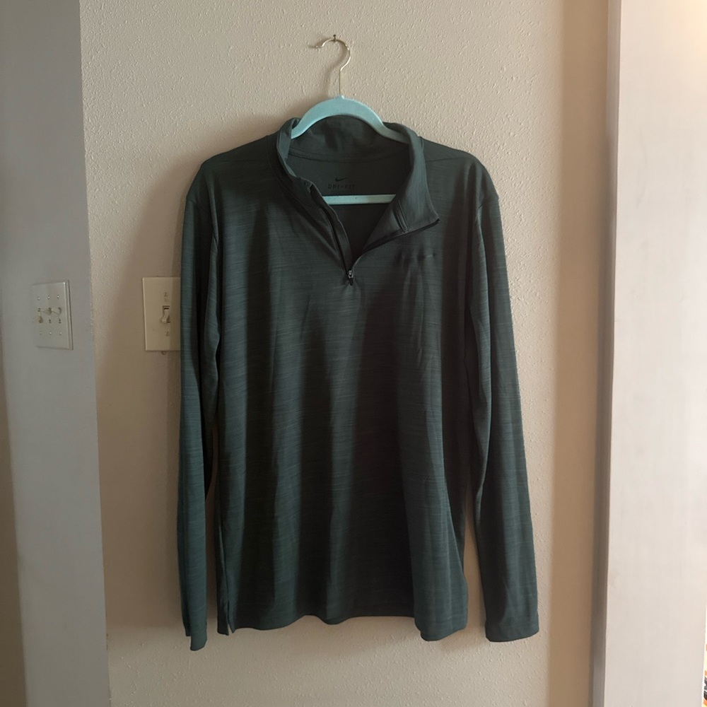 Nike Olive Green Dri-FIT Quarter-Zip